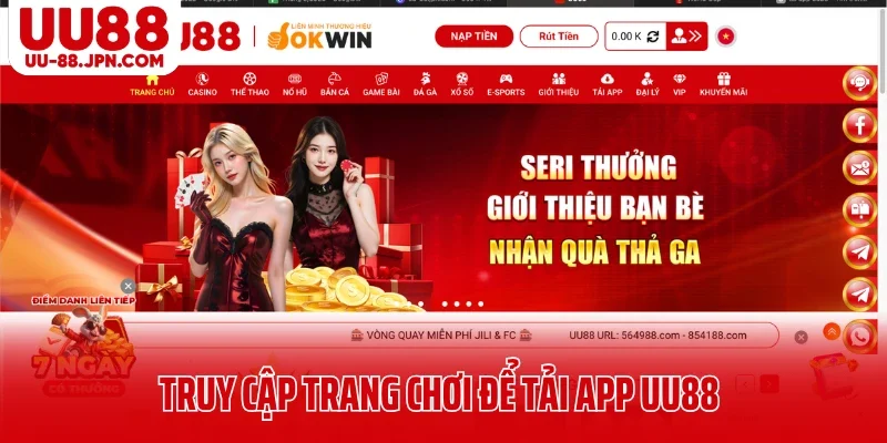 Truy cập trang chơi để tải app UU88 Truy cập trang chơi để tải app UU88